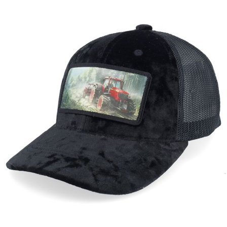 Calza Pennello - Svart trucker Keps - Kids Red Tractor Velvet Black Trucker @ Hatstore
