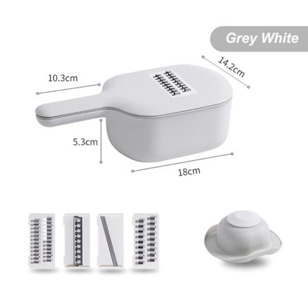 Multifunktionell rivare Potatis Gurka Morotsskärare Strimla rivjärn med filter Köksverktyg för att skiva frukt och grönsaker