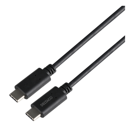Deltaco USB type C-kabel - 24 pin USB-C til 24 pin USB-C - 80 cm