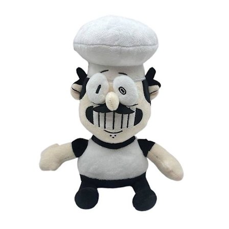 Peppino Pizza Tower -pehmonukke, artoon pizzakasvot, täytetyt eläimet pehmolelut kodin sisustukseen lahjat Pizza Tower -pelin ystäville
