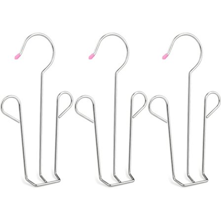 3-pakks Multifunksjons Skohenger i Rustfritt Stål med Dobbel, ZQKLA