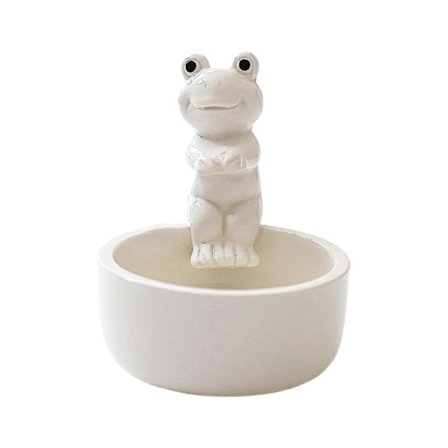 Groda Figurin Ljusstake Keramik Djur Värmande Tassar Värmeljushållare Heminredning Kompatibel med Djurentusiaster Gåva