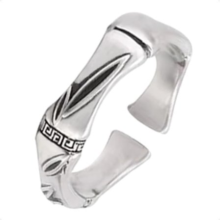 Sølvringer for menn, justerbar løvring, vintage fingerringer store smykkegaver for menn ungdom Valentinsdag