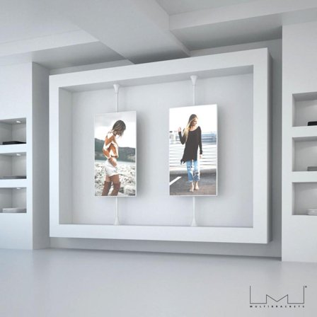 Multibrackets M Floor to Ceiling Mount Pro MBFC1U monteringssett - for LCD-skjerm - hvit