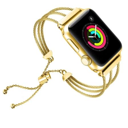 Metallrem För Apple Watch Ultra 49mm 8 7 45mm 41mm Tecknad kattsmycke ersättningsband För iWatch 6 5 4 3 2 SE 44mm 42mm 40mm Gold B For 38mm-40mm-41mm