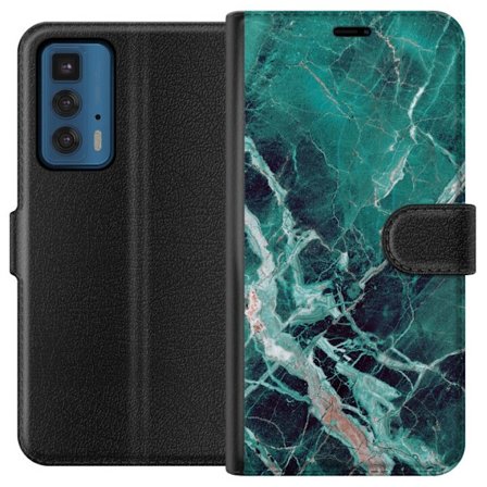 Kompatibelt Lommeboketui til Motorola Edge 20 Pro Marmor