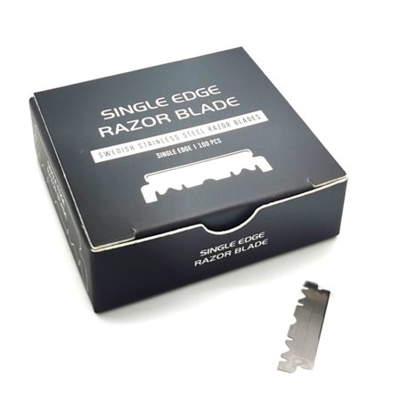 100 stk. barberblade i rustfrit stål til skraber, enkeltkant til barberblade, skarpt værktøj til professionelle barberskrabere