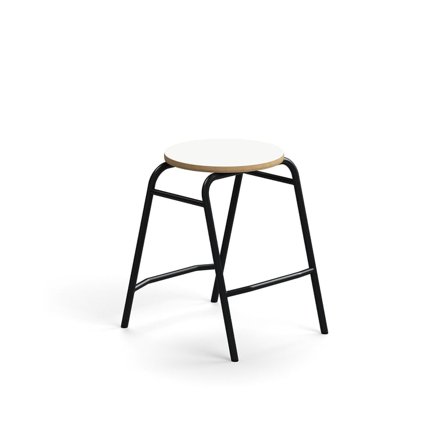 Hocker ALTUS, H 510 mm, anthrazit/weiß