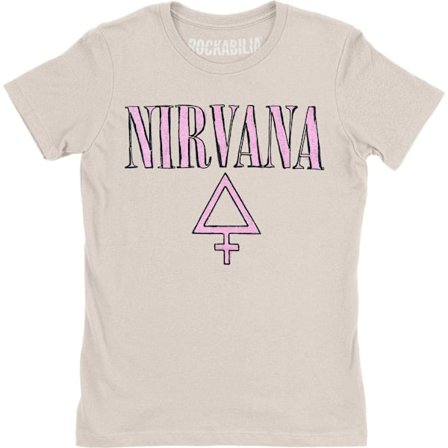 Nirvana Dam/Kvinnor Femme T-Shirt L Off White