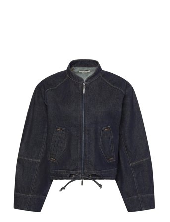 Calvin Klein Jeans Zip Denim Jacket Ck Classic Rins - Navy - XS