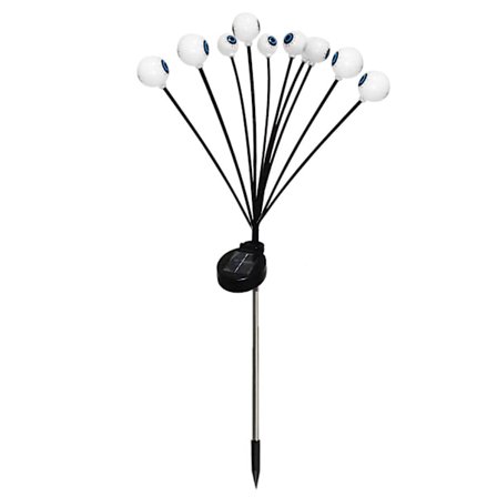 Halloween-lys utendørs 10 lysstreng øye solgulvlys (hvit)