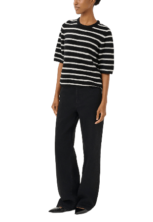 Gestuz GZalpha ss tee striped T-shirts & toppar Dam Svart M