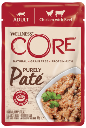 CORE Petfood - Ren paté for katt, kylling og storfekjøtt 85g - Katt - Kattefôr & kattemat - Våtfôr og våtmat - ZOO.no