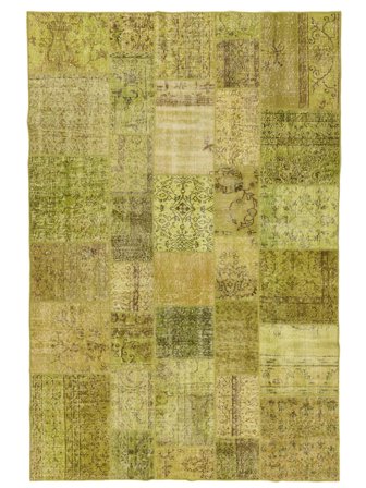 Patchwork Matot Matto Moderni Tummankeltainen/Keltainen (Villa, Turkki)