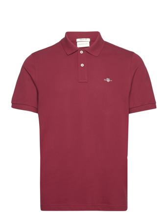 Reg Shield Ss Pique Polo Burgundy GANT