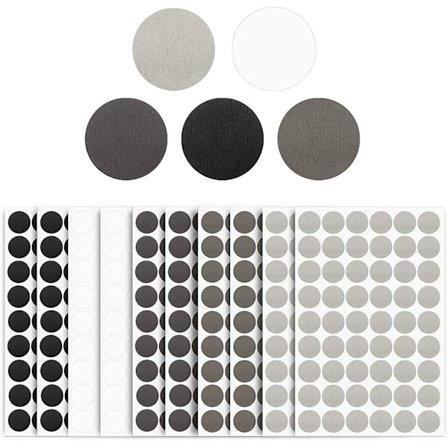 540 st självhäftande skruvhålsskydd klistermärken 21 mm texturerad Pvc skruvhuvud Acsergery present