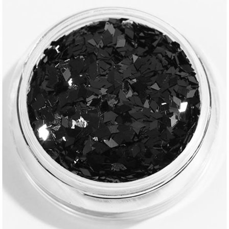 Nail Glitter - Rhombus/Timantit - Musta - 8ml - Glitter