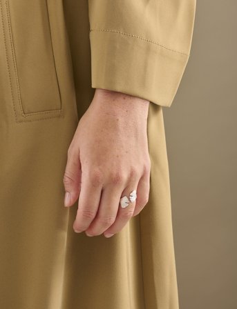 Pernille Corydon Biloba Ring - Silver - 57