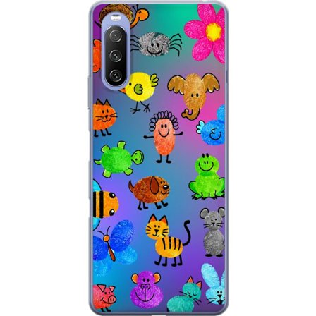 Kompatibelt Mobildeksel til Sony Xperia 10 III Little Scribble Friends