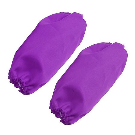 Kids Chef Hat Apron And Sleeve Set, Kitchen Bib Aprons For Cooking Baking Craft Art Project (purple)