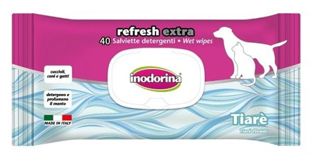 Inodorina Refresh Extra Salviette Detergenti Ai Fiori Di Tiarè