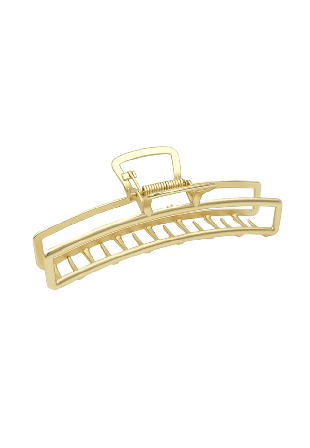 Complement 11cm Hårklämma Rektangel I Metal Accessoarer & tillbehör Dam Guld 7-10 liter