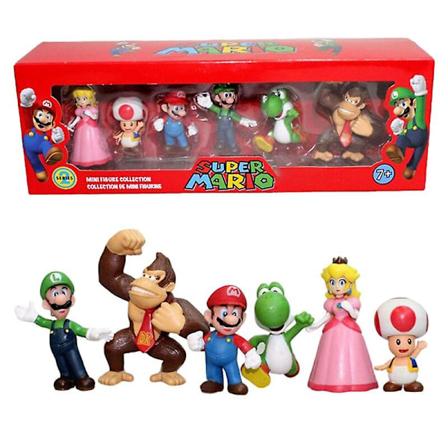6 stk./sæt 4-7cm MLO PVC Actionfigur Legetøjsdukke Model Sæt Børnefødselsdagsgave 03 Fjernbetjening med æske (fortsat) festival 05 with box