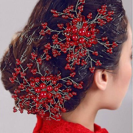 Brude Hårbånd Europæisk Hovedbeklædning Håndlavet Perleklips