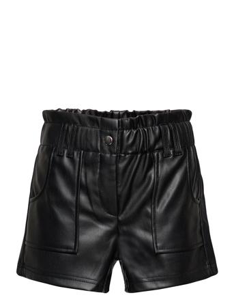 Kogstephanie Faux Leather Shorts Cs Otw Shorts Sweat Shorts Svart Kids Only*Betinget Tilbud