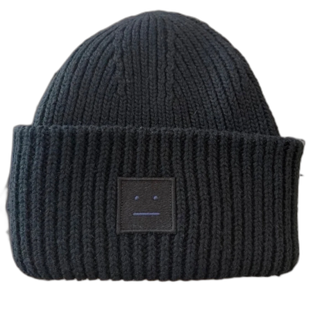 Svart stickad mössa Acne Studios