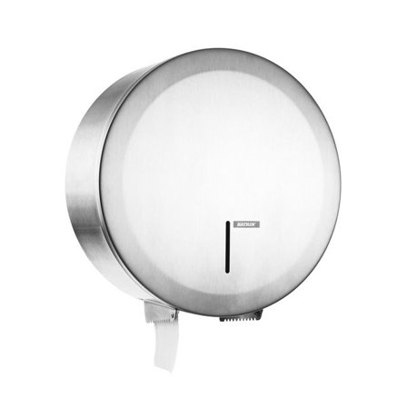 KATRIN Dispenser Gigant L hygienisk, manuell, borstat rostfritt stål, silver - Lyreco - Städ och hygien - Toalettpapper och torkpapper - Hållare - 