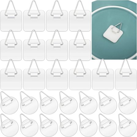 60 stk. Selvklebende Bildeoppheng Usynlige Bildekroker Uten Spiker Veggplateholdere Plastikk Klebrige Fotokroker for Hjemmeveggkunst, Dekor