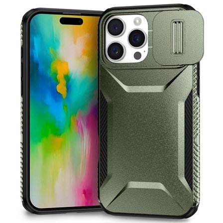 iPhone 16 Pro Skal CamShield Hybrid Grön