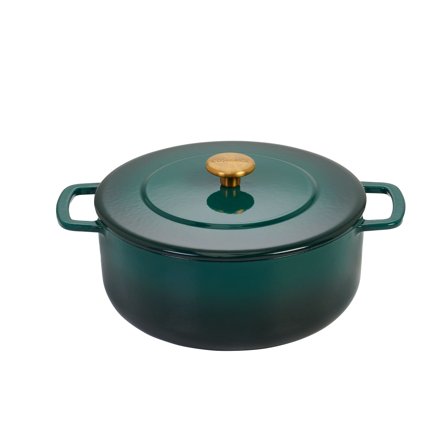 Combekk gjutjärnsgryta med lock 28 cm/5,3 liter, grön | Matlagning > Kokkärl & Stekpannor > Grytor | Bagaren och Kocken