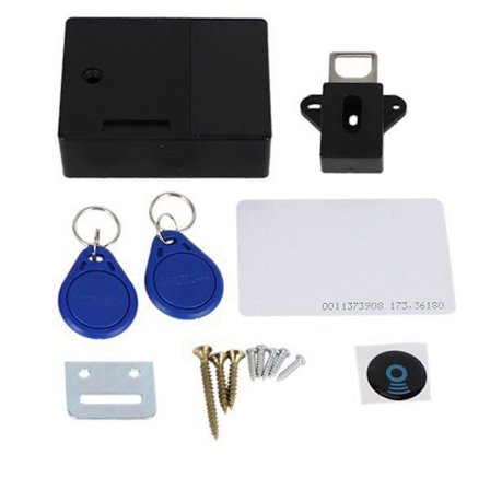 Usynligt elektronisk skabslås, skjult lås, DIY RFID-lås til træskuffer, skabe og skabe A