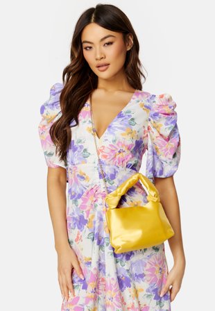 BUBBLEROOM Olivia satin knot bag Yellow Klær