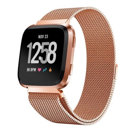 Milanese Loop -ranneke Fitbit Versa/Versa 2 - Rose Gold
