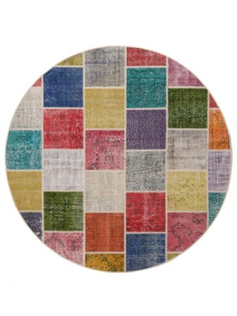 Vintage Patchwork Teppe Ø 220 Ull