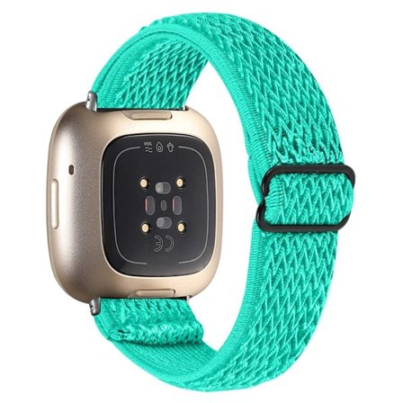 Fitbit Sense / Versa 3 elastiskt klockarmband med justerbart spänne - Grön