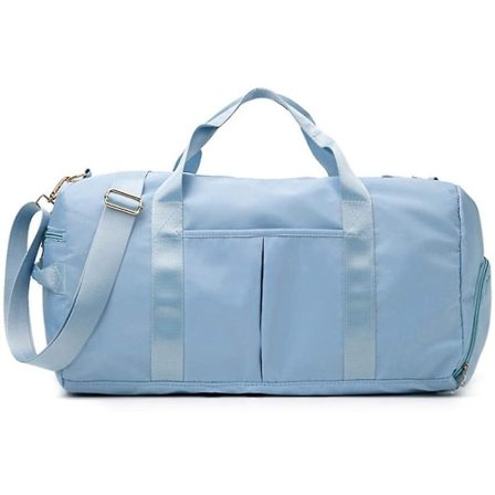 Sportgymväska med skoväska Wet Bag Duffelväska Vattentät resväska Ljusblå