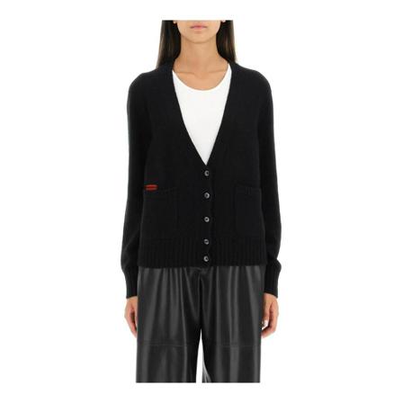 Agnona cashmere cardigan with lipstick pocket Sort, Dame Cardigans