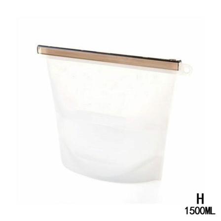 1l/1,5l Återanvändbar Silikonförvaringspåse Ziplock Food Fresh Bag Ki