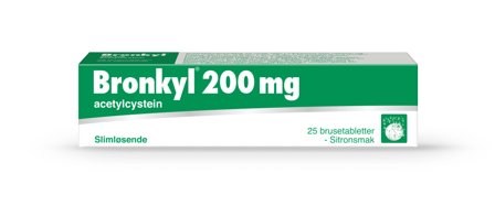 Bronkyl 200 mg brusetabletter 25 stk