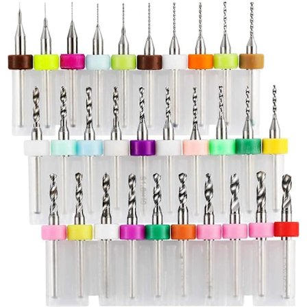 30 stk. PCB Bor Bitsæt, 0,1 mm-3,0 mm, 1/8" Spiral Spline Skaft CNC Router Bits til CNC Gravering