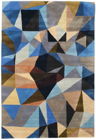 Uldtæppe 200X300 Volcano Rug Bl