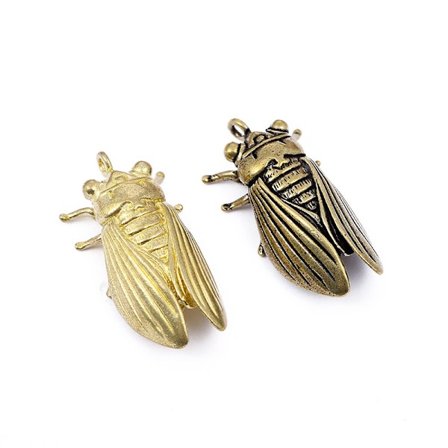 Antik messing nøglekæde pendel i bronze, retro metaltøj