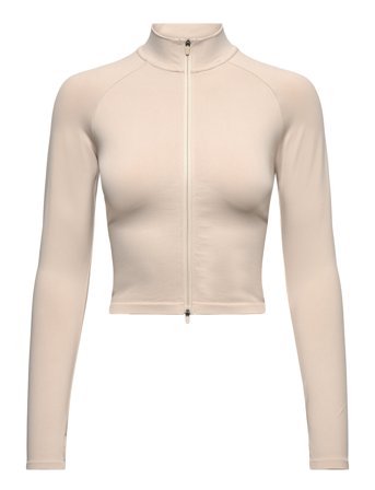 Shape Seamless Zip Jacket Cream Aim ́n