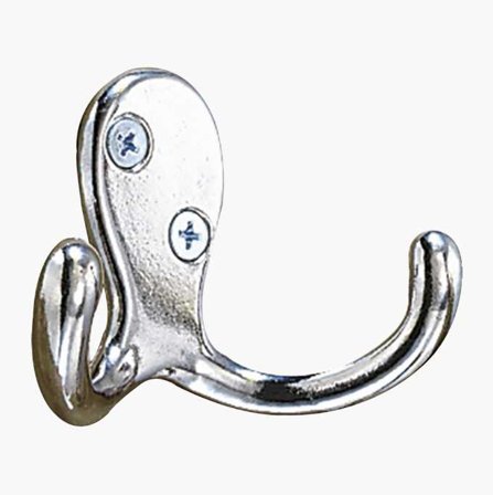 Klädkrok krom dubbel 2-pack - Biltema