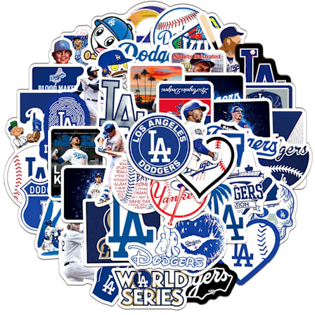 50 st LA Dodgers Klistermärken Födelsedagsfest Favörer Godisväska Fyllning