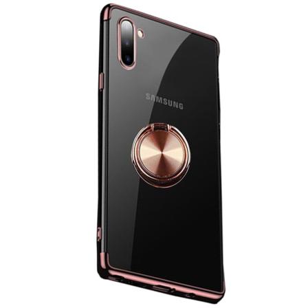 Samsung Galaxy Note10 - Käytännöllinen kansi sormustelineellä FLOVEME Roséguld Roséguld
